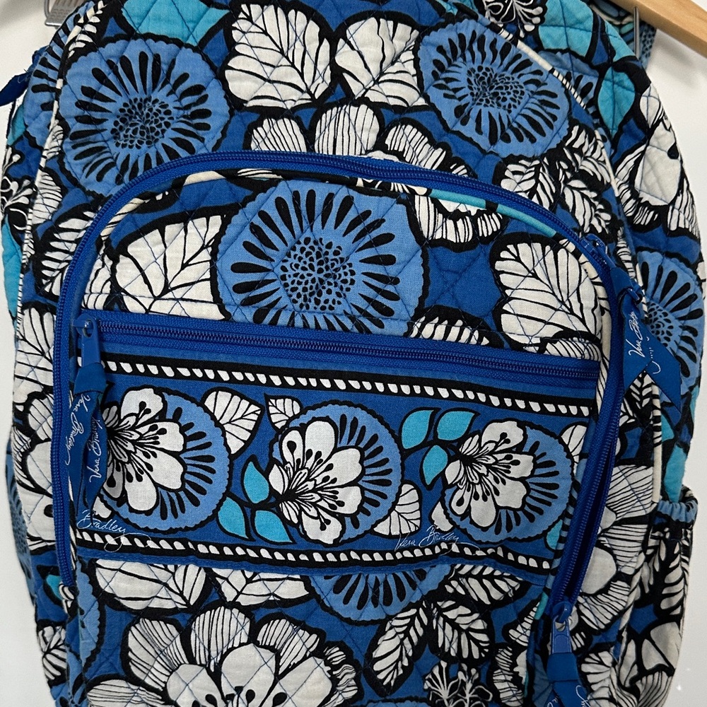 Vera Bradley Vintage Floral Blue Backpack - Picture 2 of 5
